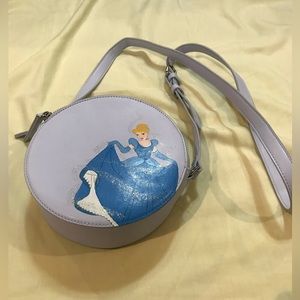 Custom Disney Hand painted Cinderella Round Crossbody Bag